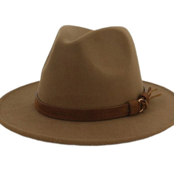 Felt Fedora Panama Hat Camel New - Picture 6 of 6